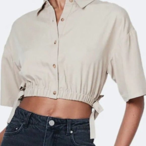 Billie the Label - Khaki Women's Imogene Crop Top - Picture 2 of 3